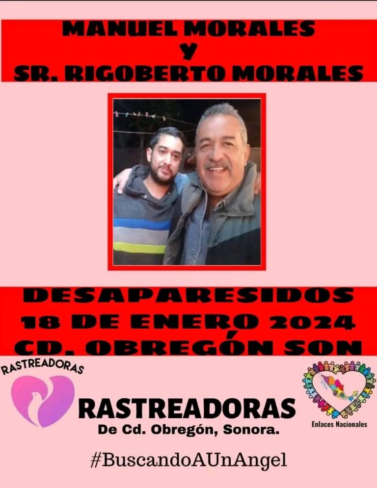 Buscan a padre e hijo desaparecidos en Ciudad Obregón. Foto: Facebook