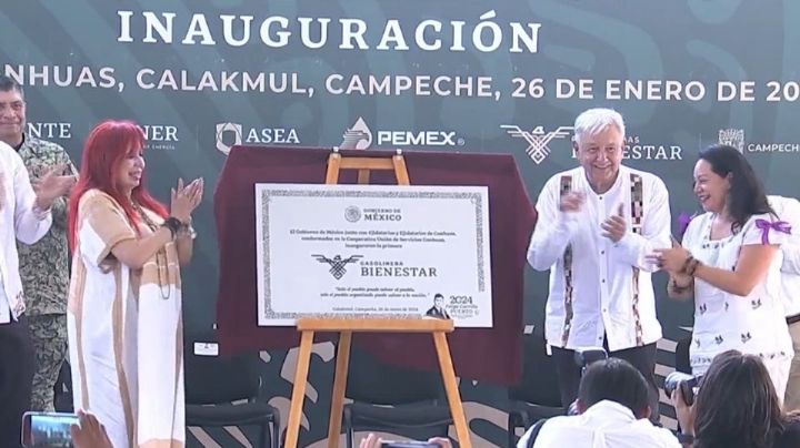 AMLO impulsa desarrollo con inauguración de Gasolinera del Bienestar en Calakmul, Campeche