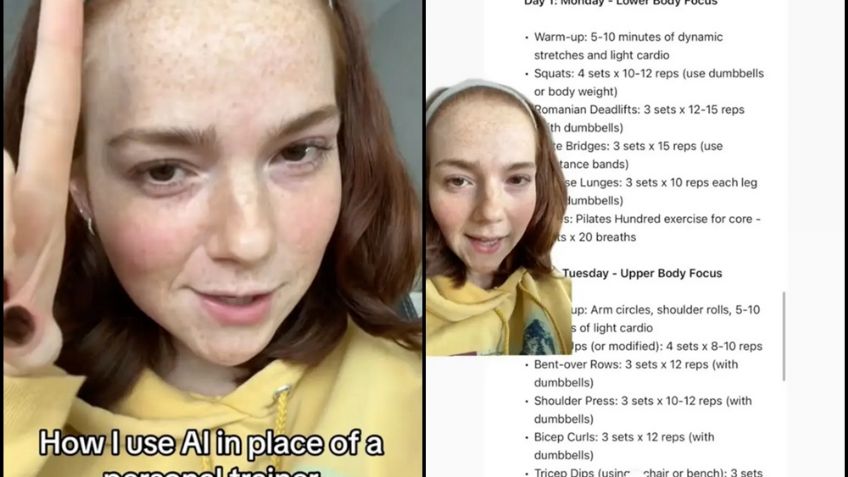 Influencer de EU le pide a una IA que le ayude a perder casi 20 kilos; esto fue lo que pasó