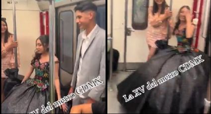 Quinceañera se vuelve viral por usar el Metro de la CDMX para llegar a la iglesia