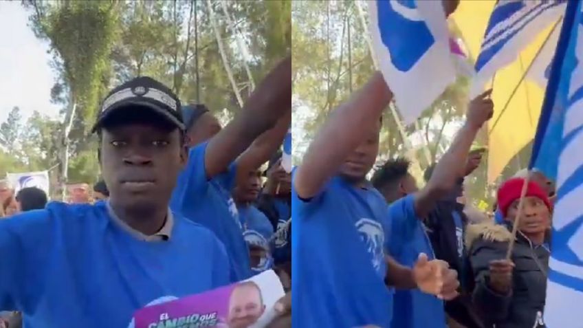 VIDEO: Santiago Taboada lleva migrantes haitianos a cierre de campaña