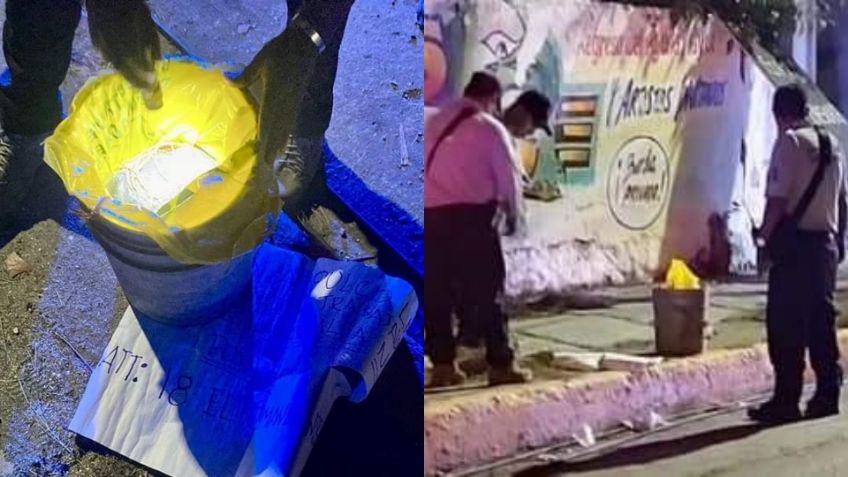 Dejan cabeza cercenada en una cubeta sobre las calles de Acapulco, Guerrero