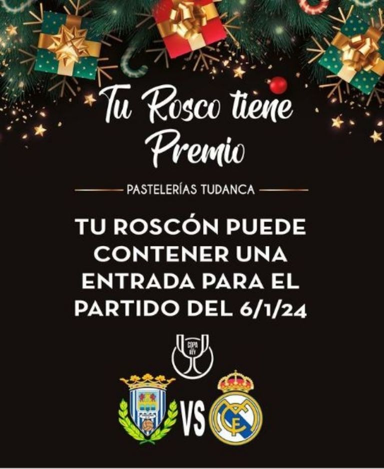 Panadería regala boletos para ver el Real Madrid vs Arandina en su rosca de reyes