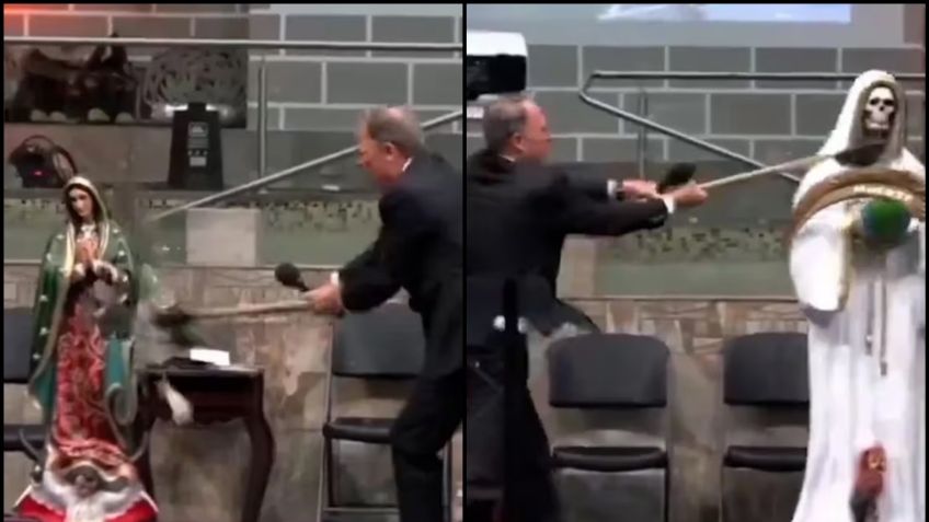 Tamaulipas: Se viraliza VIDEO de Pastor de EU; destroza una imagen de la Virgen de Guadalupe