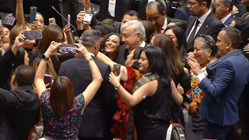 VIDEO: Manuel Velasco recibe a AMLO con un beso; Morena ignora a Norma Piña