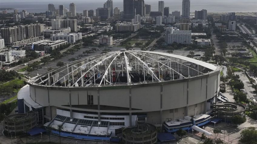 ‘Milton’ se lleva el techo del Tropicana Field, casa de los Tampa Bay Rays