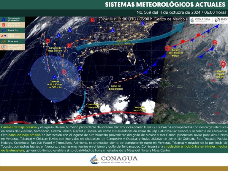 Clima en Sonora para hoy, viernes 11 de octubre. Foto: Conagua