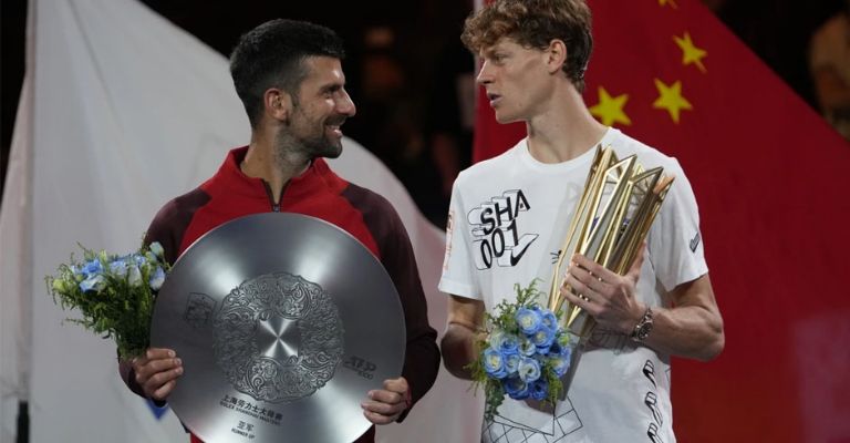 Ambos tenistas mostraron su repesto