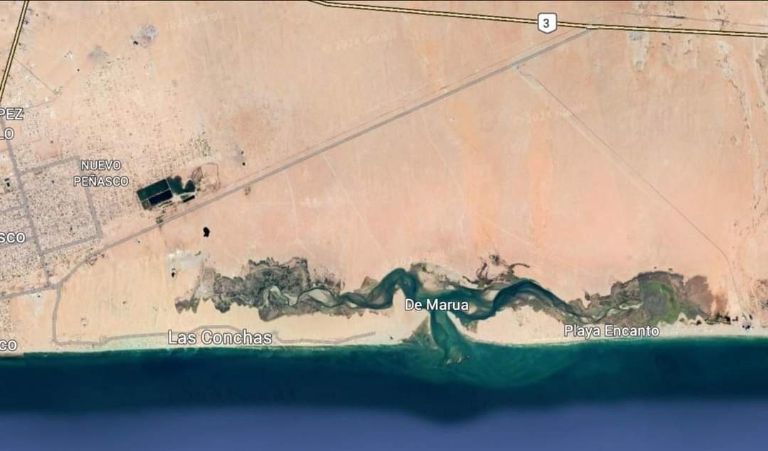 Vista aérea de las playas en Puerto Peñasco