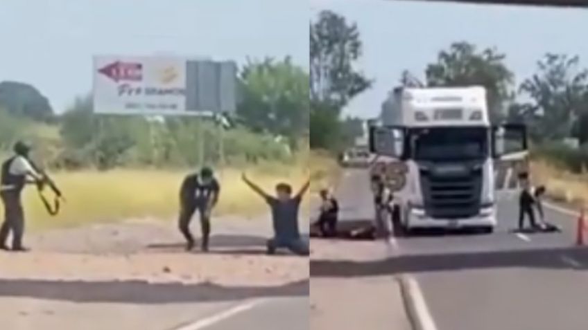 Bloquean maxipista Culiacán-Mazatlán; bajan a conductores de sus vehículos