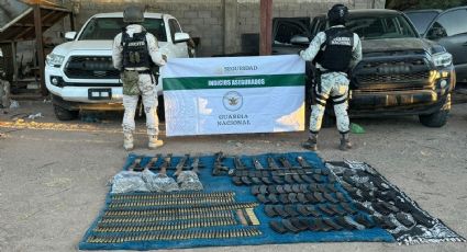 Guardia Nacional da duro golpe al crimen organizado en Sonora: Asegura armamento y autos