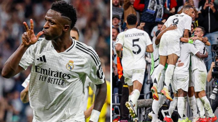 Con Vinicius en plan grande, el Real Madrid remonta y golea en la Champions League