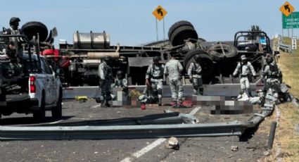 VIDEO: Mueren dos miembros de la Guardia Nacional tras fuerte accidente en Michoacán