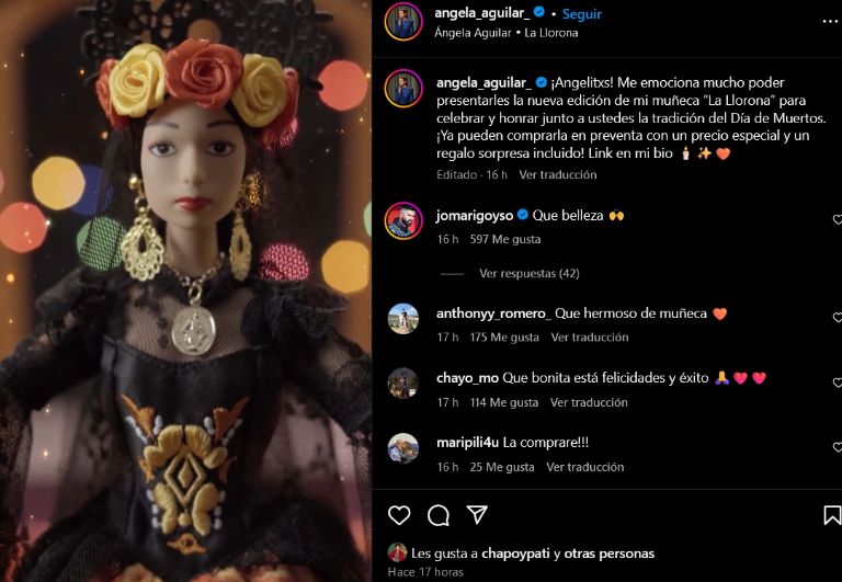 Ángela Aguilar lanza nueva muñeca de 'La Llorona'