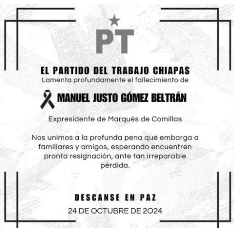 Este fue el comunicado del Partido del Trabajo municipal