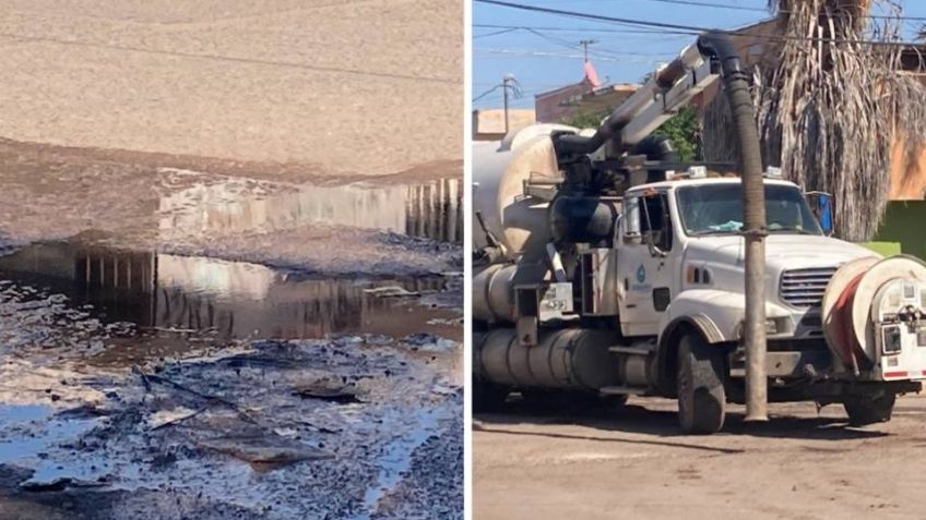 Oomapasc atiende llamado de vecinos de la Jardines del Valle por drenajes colapsados