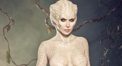 ¡Feliz noche de brujas! Kim Kardashian deslumbra como un caimán albino en Halloween