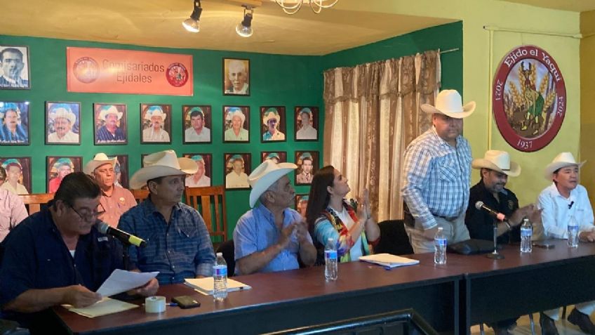 Célida López, titular de la Sagarhpa se reúne con productores del sector social del sur de Sonora