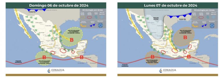 Pronóstico para el fin de semana. Foto: Conagua
