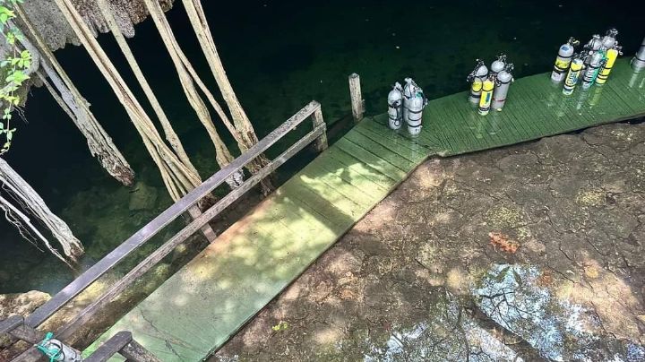 Desaparece buzo argentino en cenote de Yucatán; autoridades intensifican labores de búsqueda