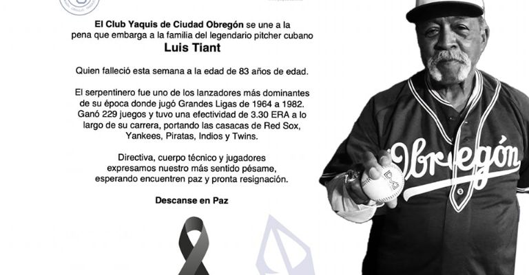 Tiant pierde la vida
