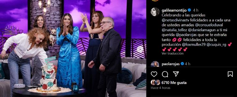 Galilea Montijo celebra aniversario de Netas Divinas