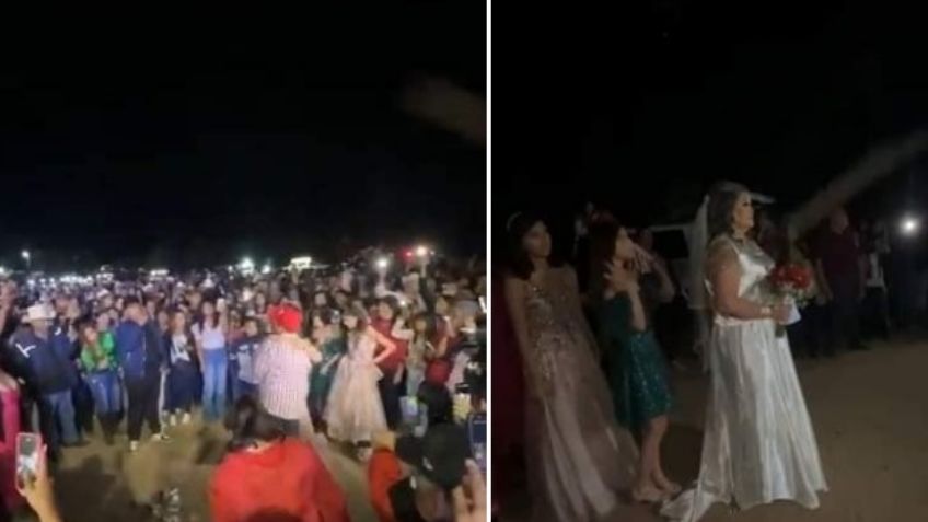 Huatabampo: Mujer organiza fiesta masiva para festejar su divorcio y quema su vestido