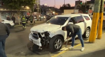 VIDEO: Fuerte choque en la Agrícola Oriental deja un lesionado y caos sobre Rojo Gómez