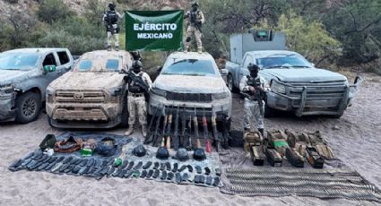 Tras enfrentamiento armado, militares aseguran armas largas y autos blindados en Sonora