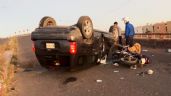 Foto ilustrativa de la nota titulada Ciudad Obregón: Accidente en puente de la 300 deja un vehículo volcado y un lesionado