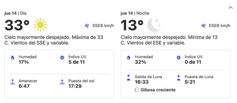 Clima en Hermosillo HOY jueves 14 de noviembre. Foto: Conagua Clima