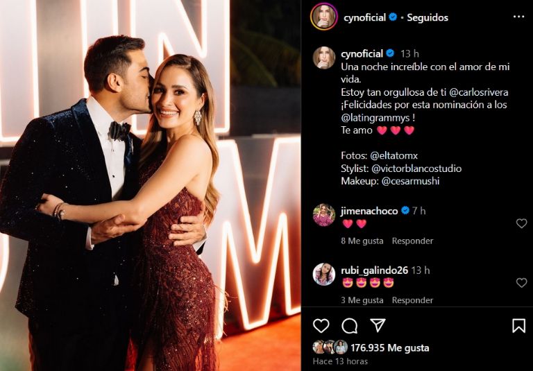 Cynthia Rodríguez y Carlos Rivera derrochan amor