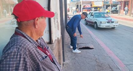 Peatones son víctimas de banquetas 'trampa' en Guaymas; piden ciudadanos repararlas