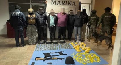 Golpe al narco en Ciudad Obregón: Detienen a 8 presuntos y aseguran arsenal y dosis de droga