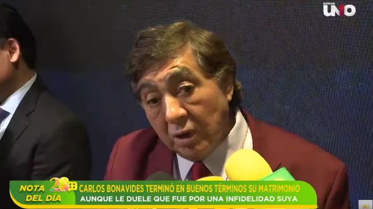 Carlos Bonavides sigue arrepentido de haberle sido infiel a su exesposa