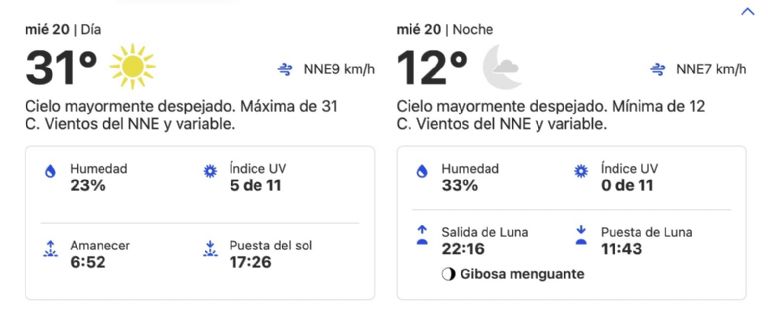 Clima en Hermosillo para HOY miércoles 20 de noviembre. Foto: Internet