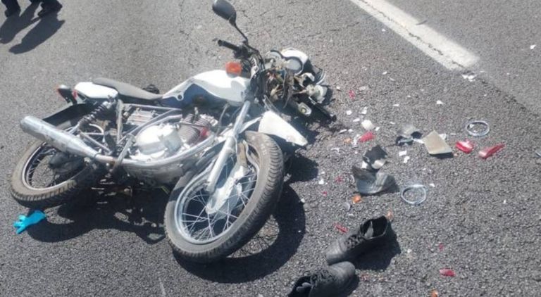 Motociclista muerto en Edomex
