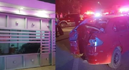 Sujeto roba vehículo en una gasolinera de Torreón y después choca contra una casa