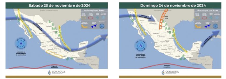 Así será el clima este fin de semana. Foto: Conagua Clima