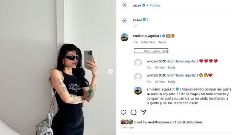 Emiliano Aguilar reaviva rumores de romance con Cazzu