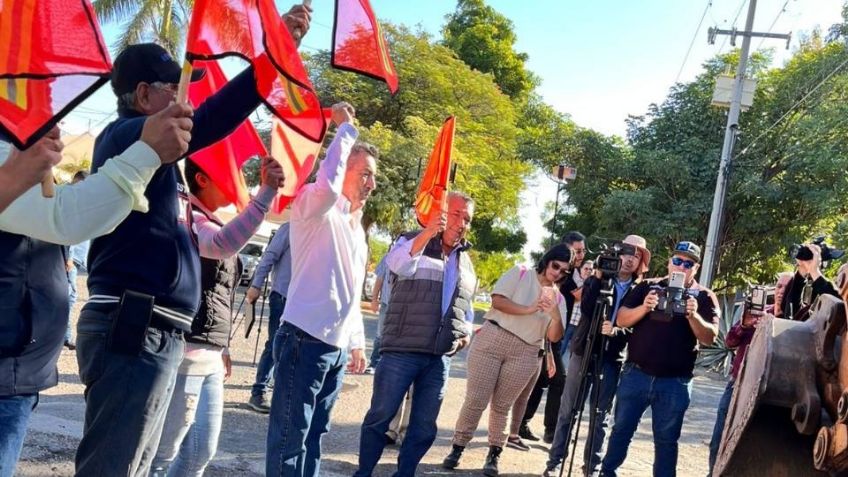 El alcalde Javier Lamarque da banderazo de arranque de diferentes obras en Cajeme