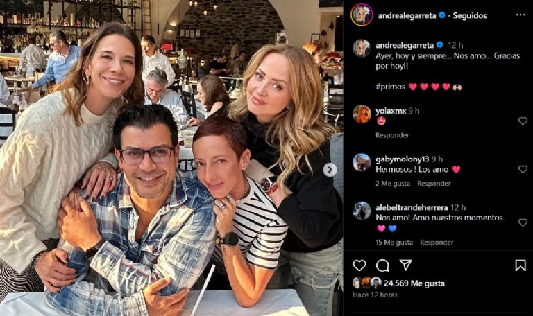 Andrea Legarreta pasa un gran momento con Andrés Palacios
