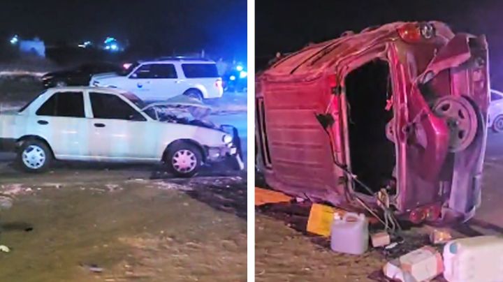 Fuerte accidente en Cajeme: Choque volcadura deja dos personas heridas en Esperanza