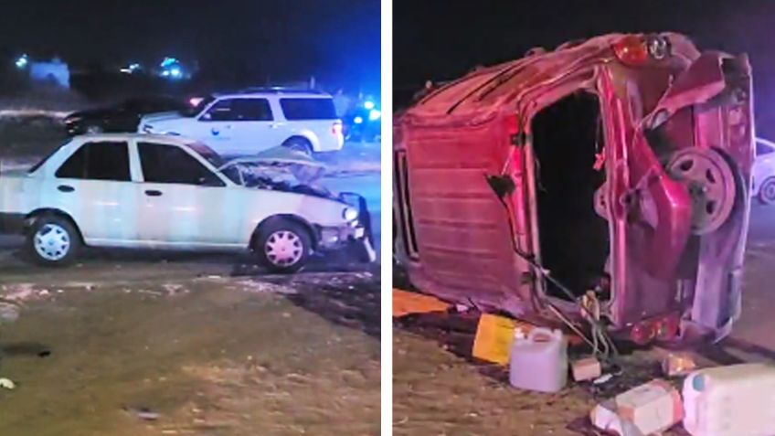 Fuerte accidente en Cajeme: Choque volcadura deja dos personas heridas en Esperanza