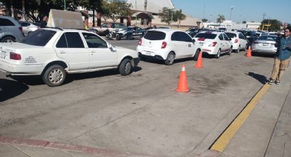 Cd. Obregón: Se manifiestan taxistas frente a Palacio Municipal piden permiso temporal por fiestas navideñas