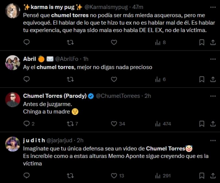 Chumel Torres sale en defensa de Memo Aponte