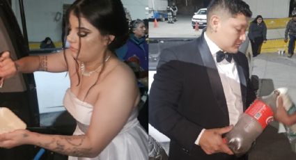 Novios de Reynosa se hacen virales; sus invitados no fueron a la boda y esto hicieron la comida