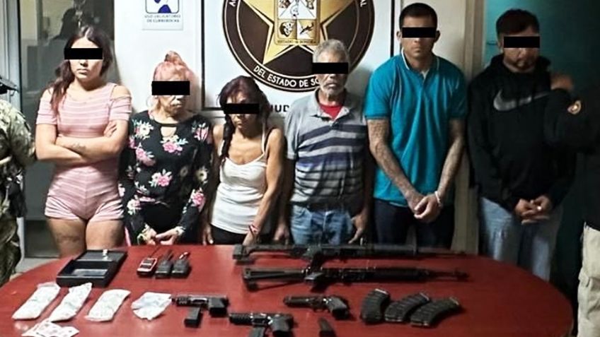 Detienen a ocho presuntos 'tiradores' en Ciudad Obregón; les aseguran armas y drogas
