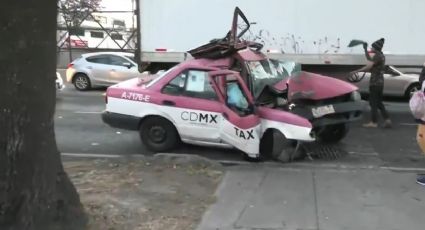 Fuerte accidente en Coyuya deja cinco heridos y un taxi destruido; hay un detenido