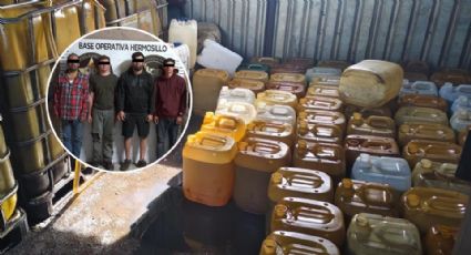 'Huachicoleo' en Sonora: Aseguran 4 mil litros de diésel y arrestan a 4 en carretera de Hermosillo